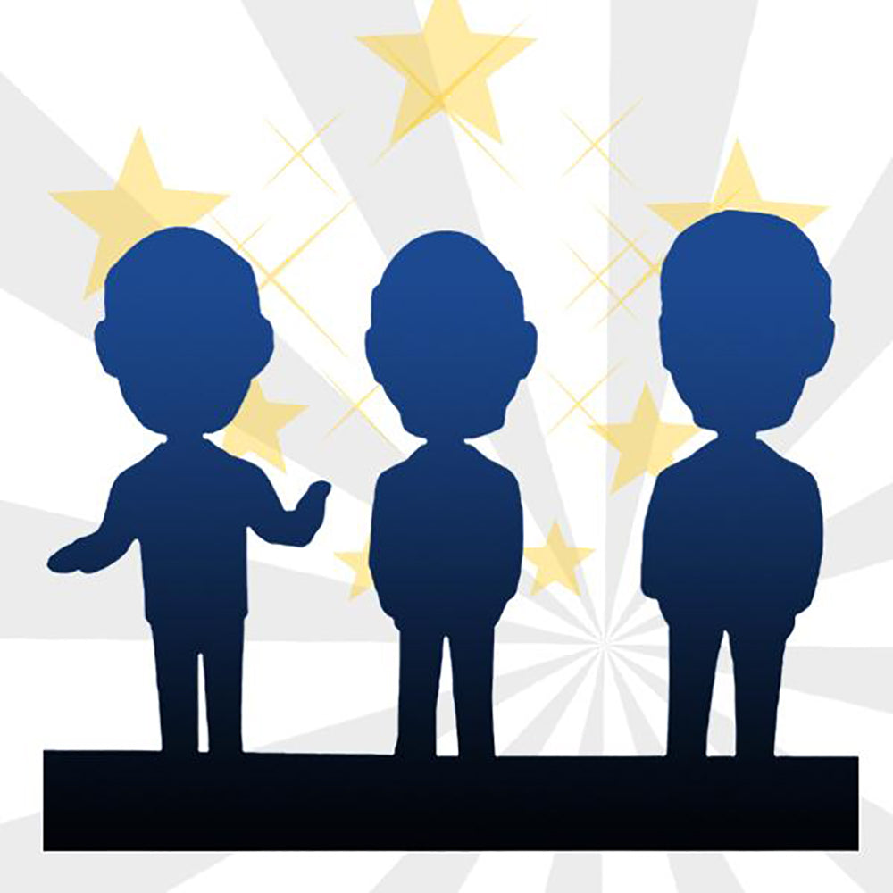 Personalisierte 3-Personen-Figur – handgefertigt nach euren Fotos